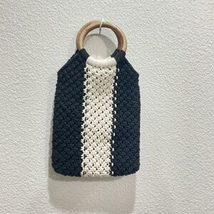 Laude The Label x Curateur Black/Ivory Crochet Satchel Bag